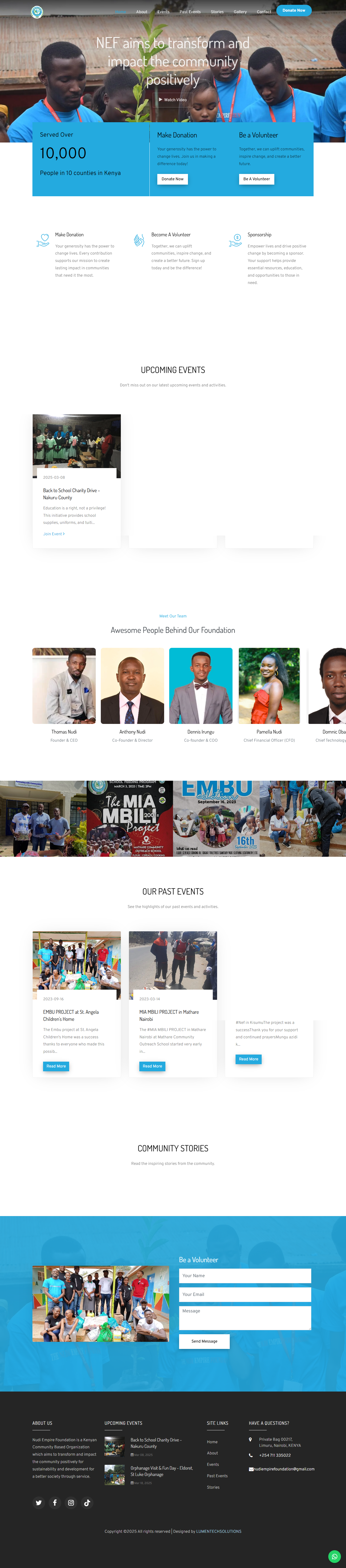 Nudi Empire Foundation Website Design & Development